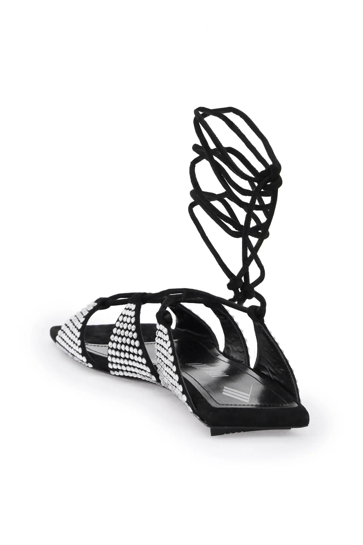 rene√ Black Crystal Sandals 241WS794L007S