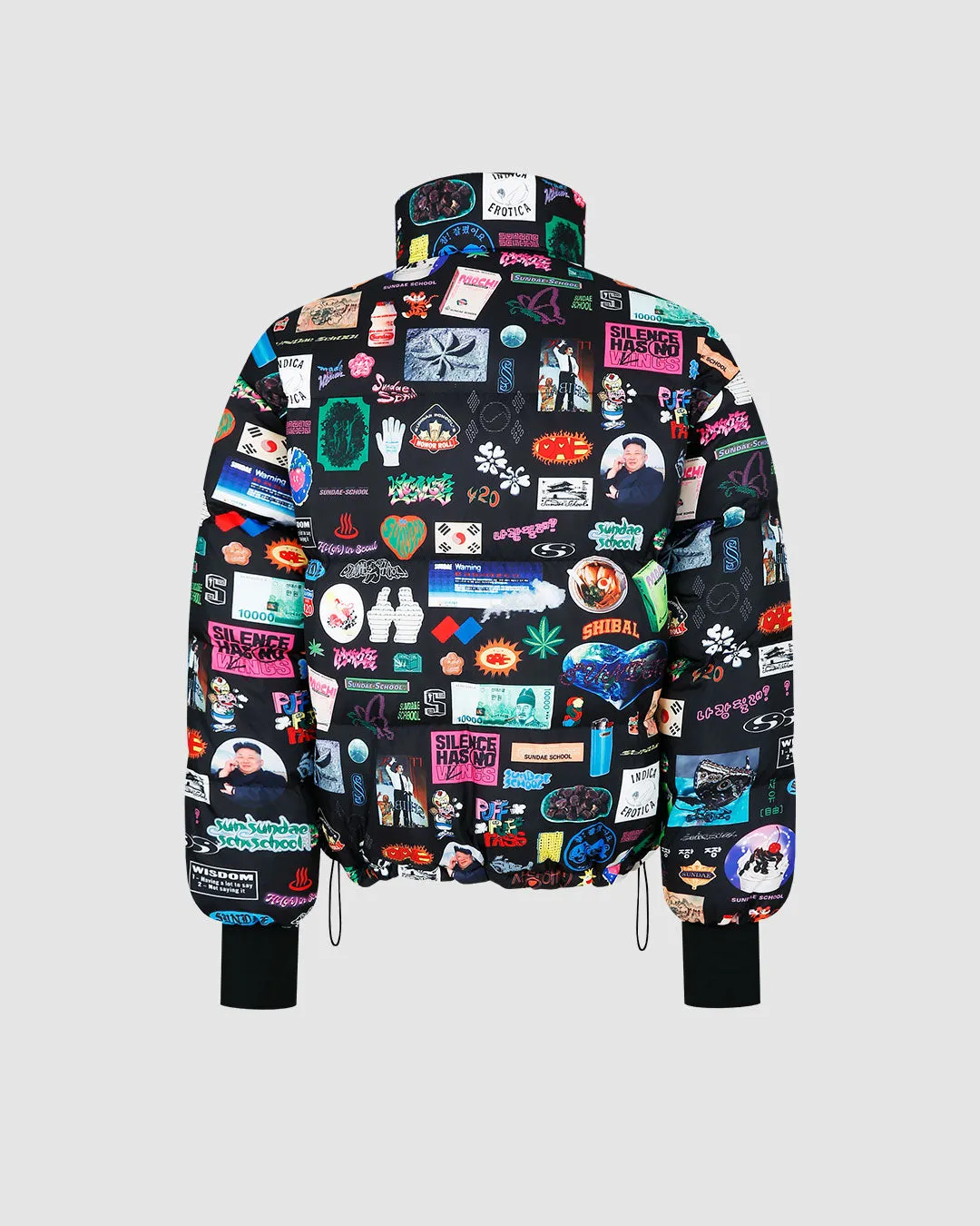 Reversible Puffer Jacket - Archive Collage Design