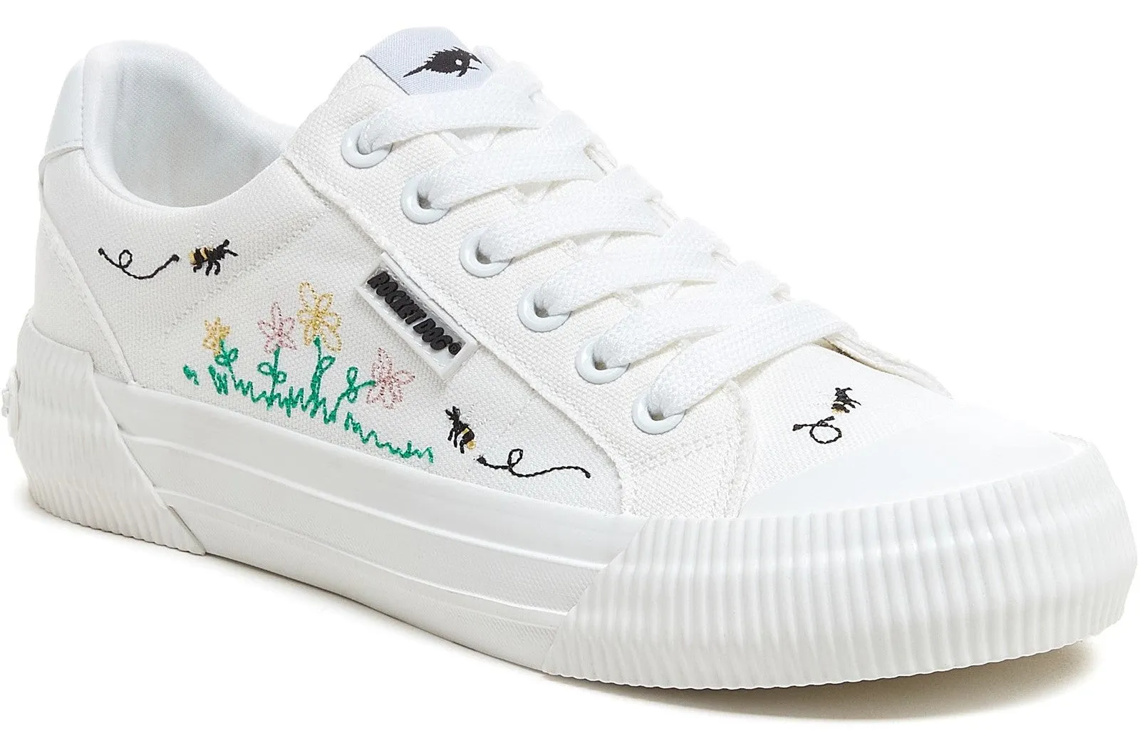 Rocket Dog Women's Casual Shoe with Cheery Embroidery and Lace-Up Design