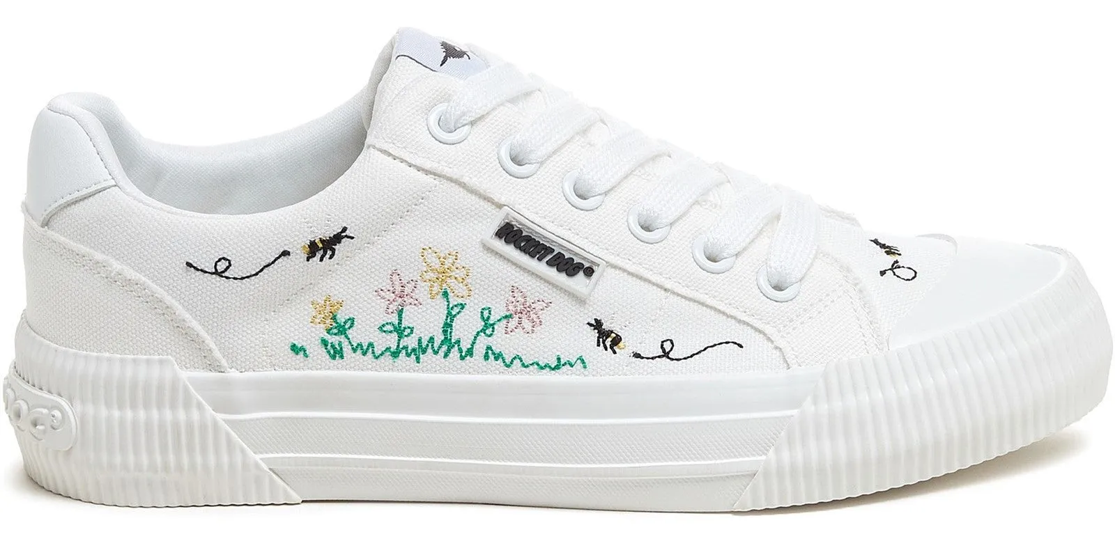 Rocket Dog Women's Casual Shoe with Cheery Embroidery and Lace-Up Design