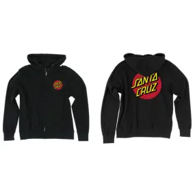 Santa Cruz Classic Dot Black Zip Up Hoodie