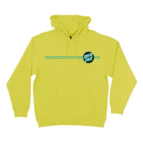 Santa Cruz Hoodie Safety Yellow/Black/Teal Dot Pattern