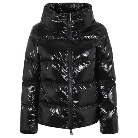 Shiny Black Puffer Coat