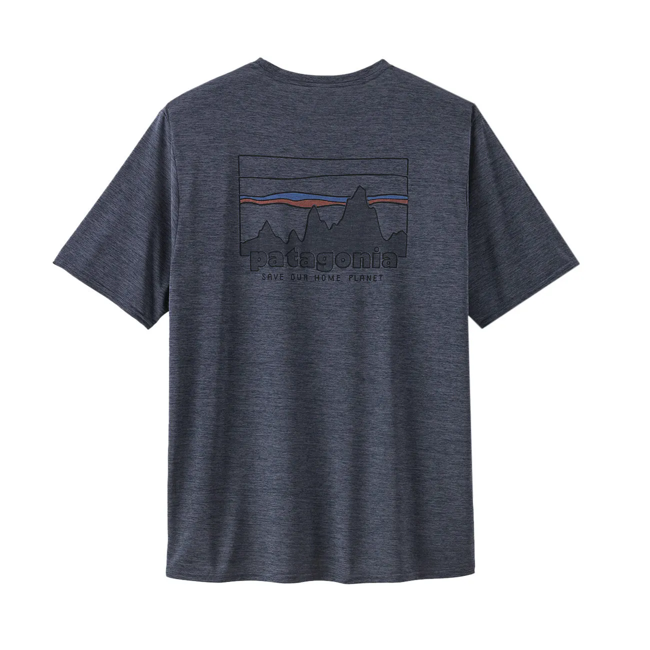 Skyline Smolder Blue Graphic Tshirt for Men