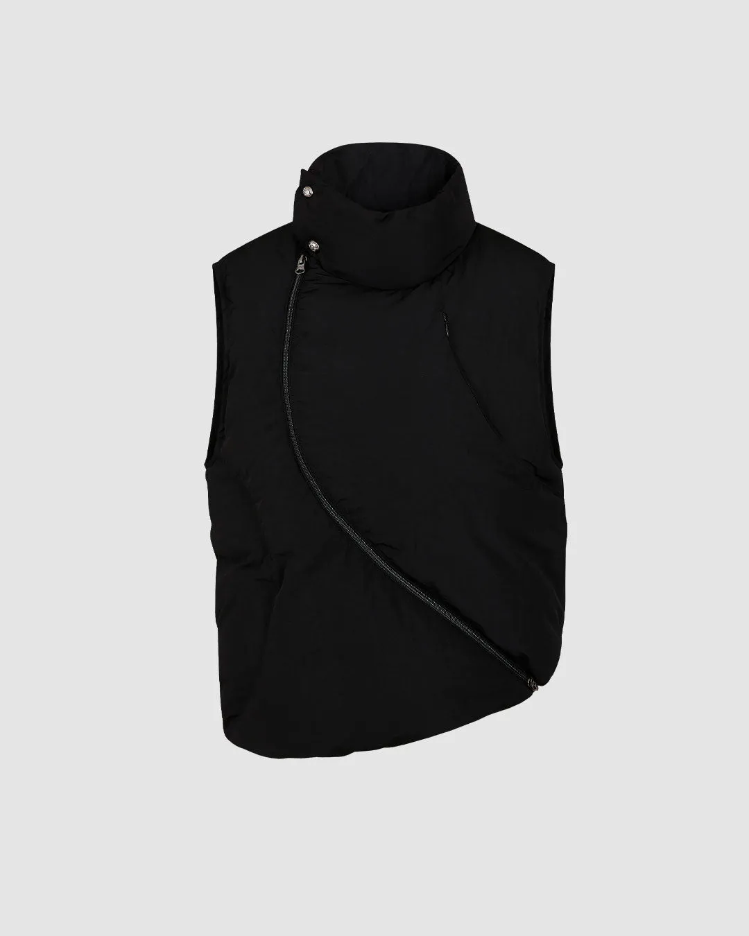 Sleek Black Padded Vest for Men