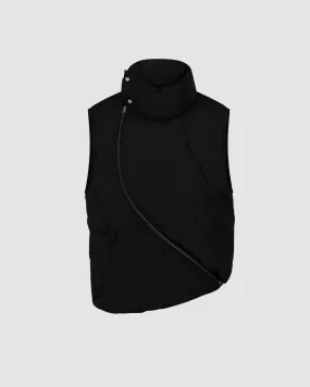 Sleek Black Padded Vest for Men