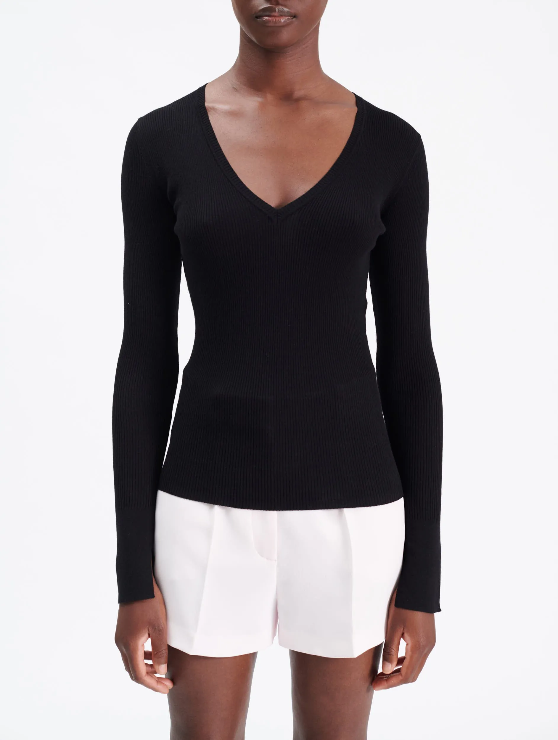 Slim-Fit Cotton Blend Sweater