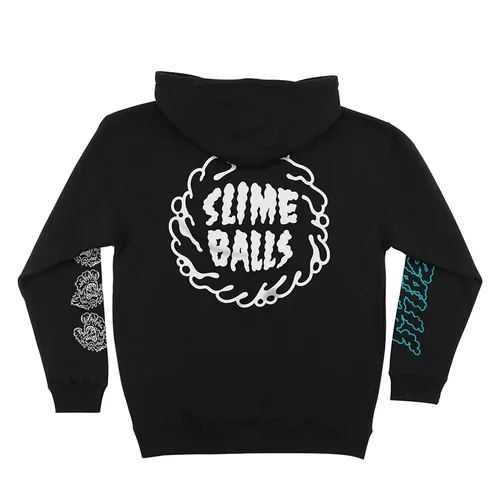 Slime Balls Hoodie Monochrome Splat Pullover - Black - Shop Now.