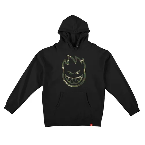 Spitfire Bighead Hoody Outline Fill Pullover in Black/Camo