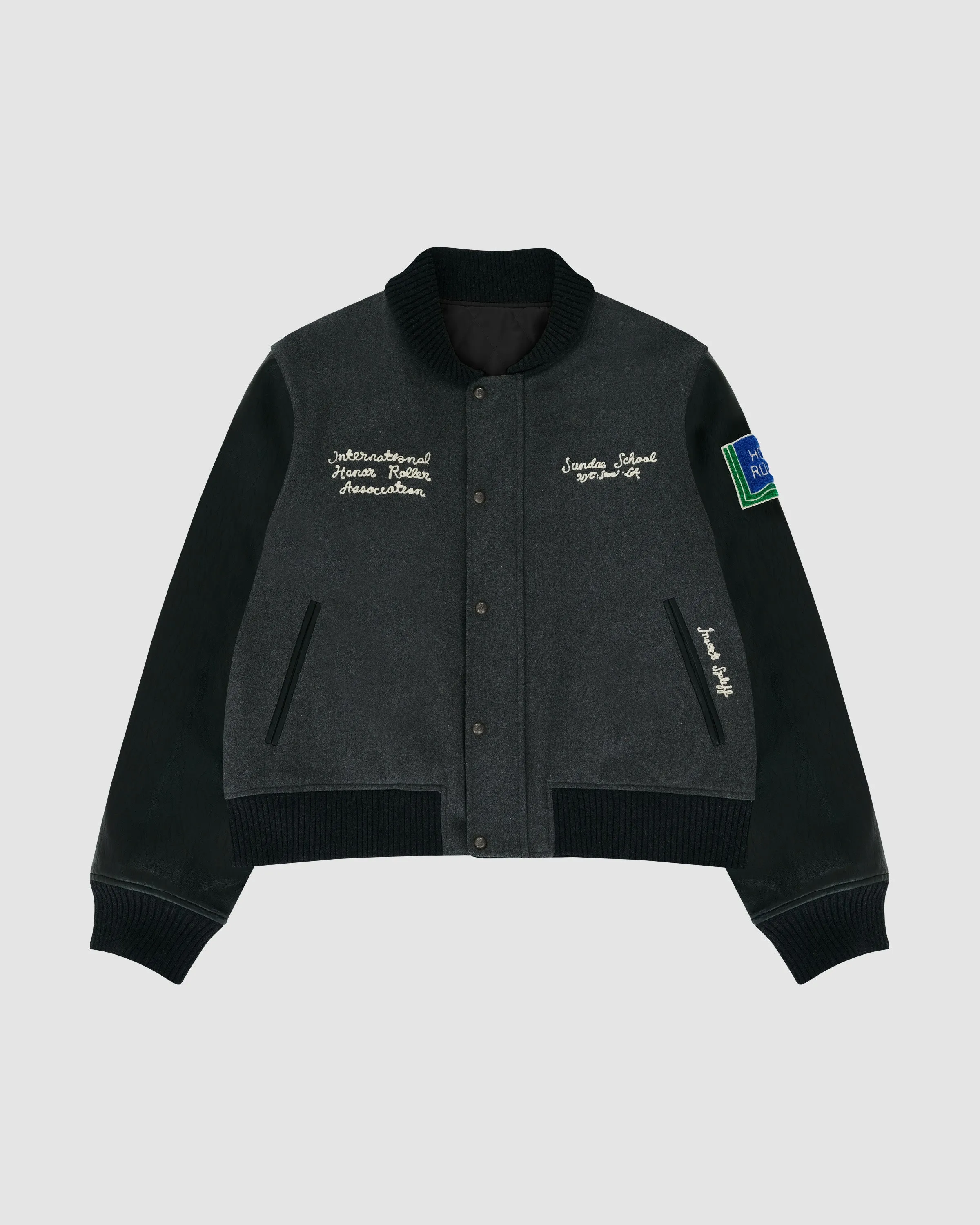 SPLIFF SQUAD VARSITY JACKET can be rewritten as Trendy Varsity Jacket by Spliff Squad