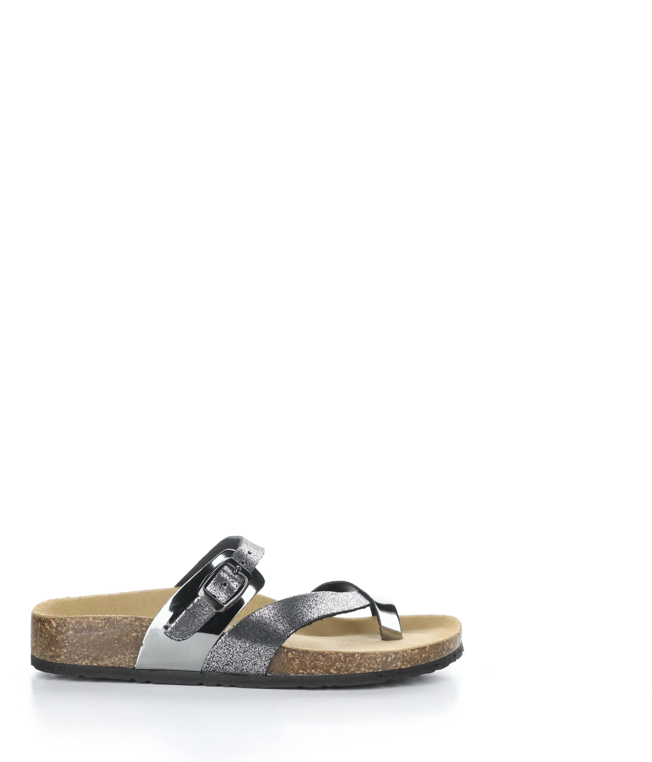 Strappy Pewter and Black Sandals by PARR