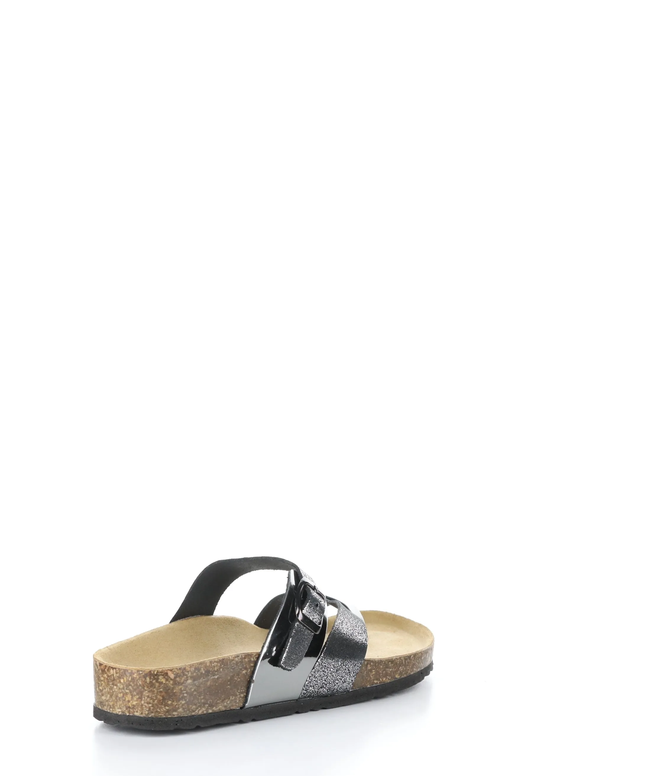 Strappy Pewter and Black Sandals by PARR