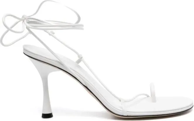 Studio Amelia White Emily Wrap 90mm Sandals