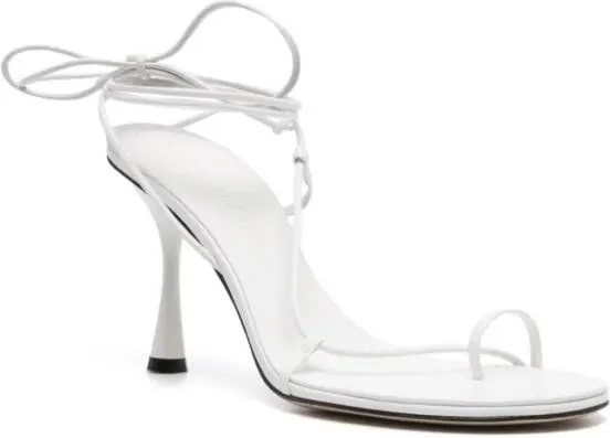 Studio Amelia White Emily Wrap 90mm Sandals