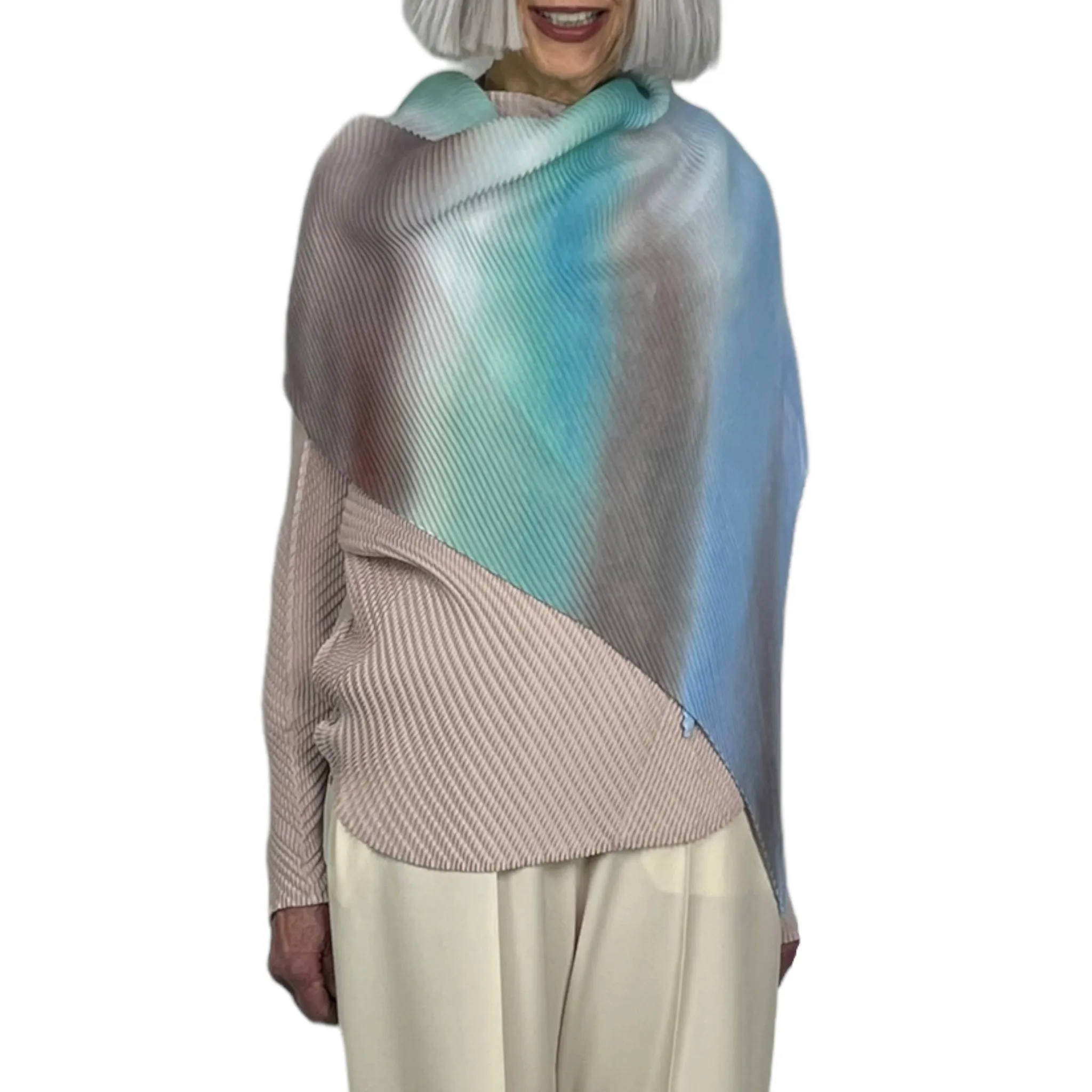 Suffused Pleats Scarf - Shop Now