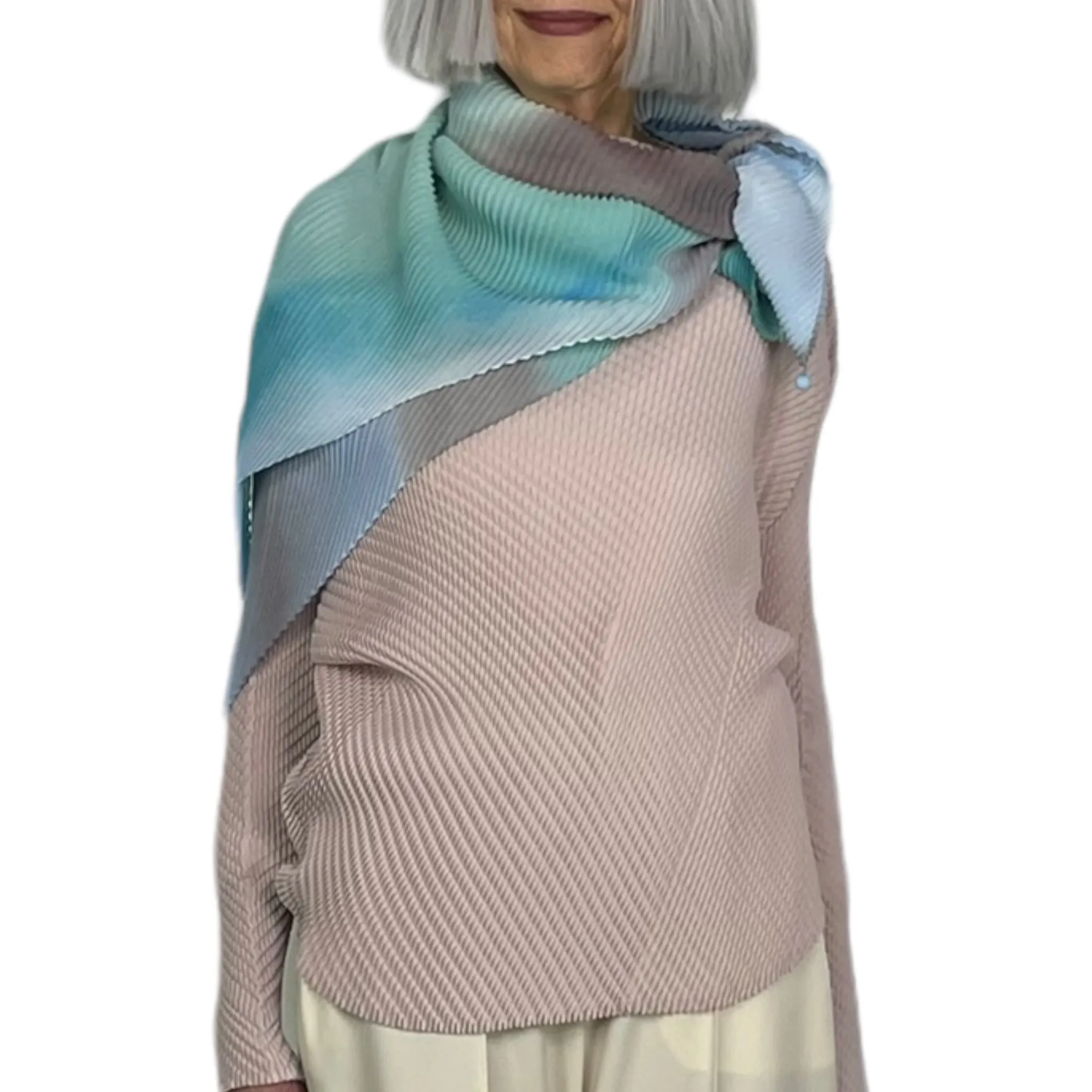 Suffused Pleats Scarf - Shop Now