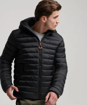 Superdry Hooded Fuji Puffer Jacket in Black Color