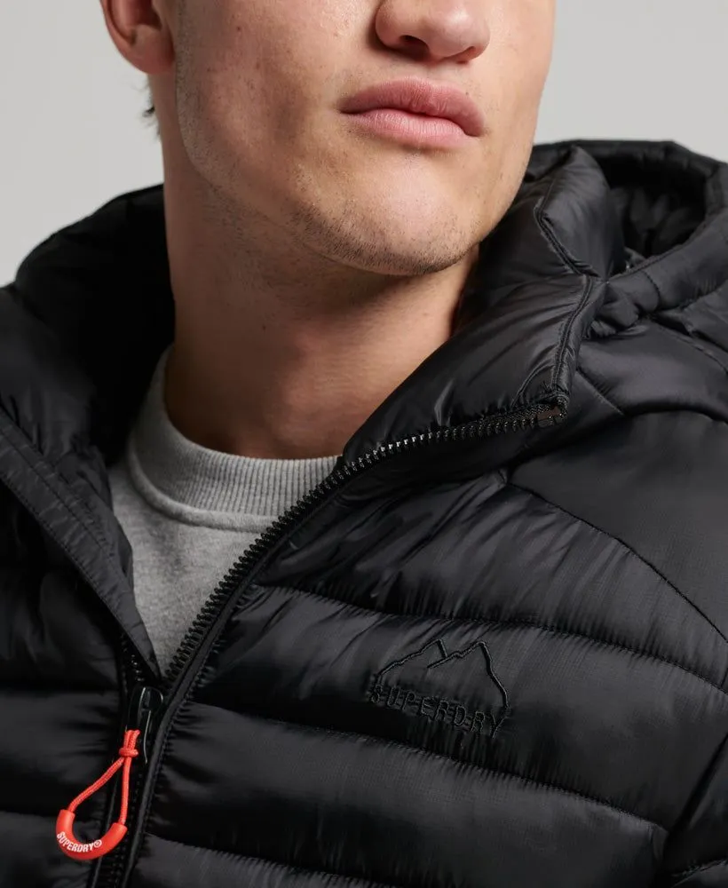 Superdry Hooded Fuji Puffer Jacket in Black Color