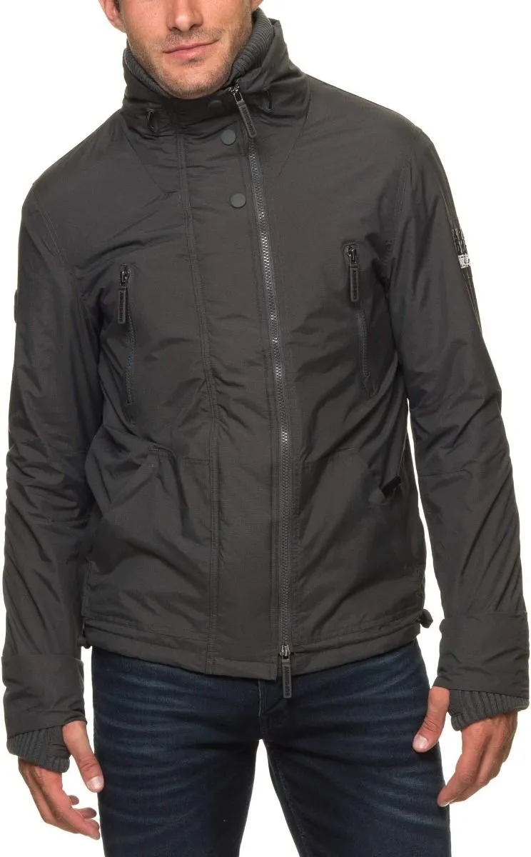 Deep Forest/Black Superdry Polar Hooded Tech Wind Attacker Jacket