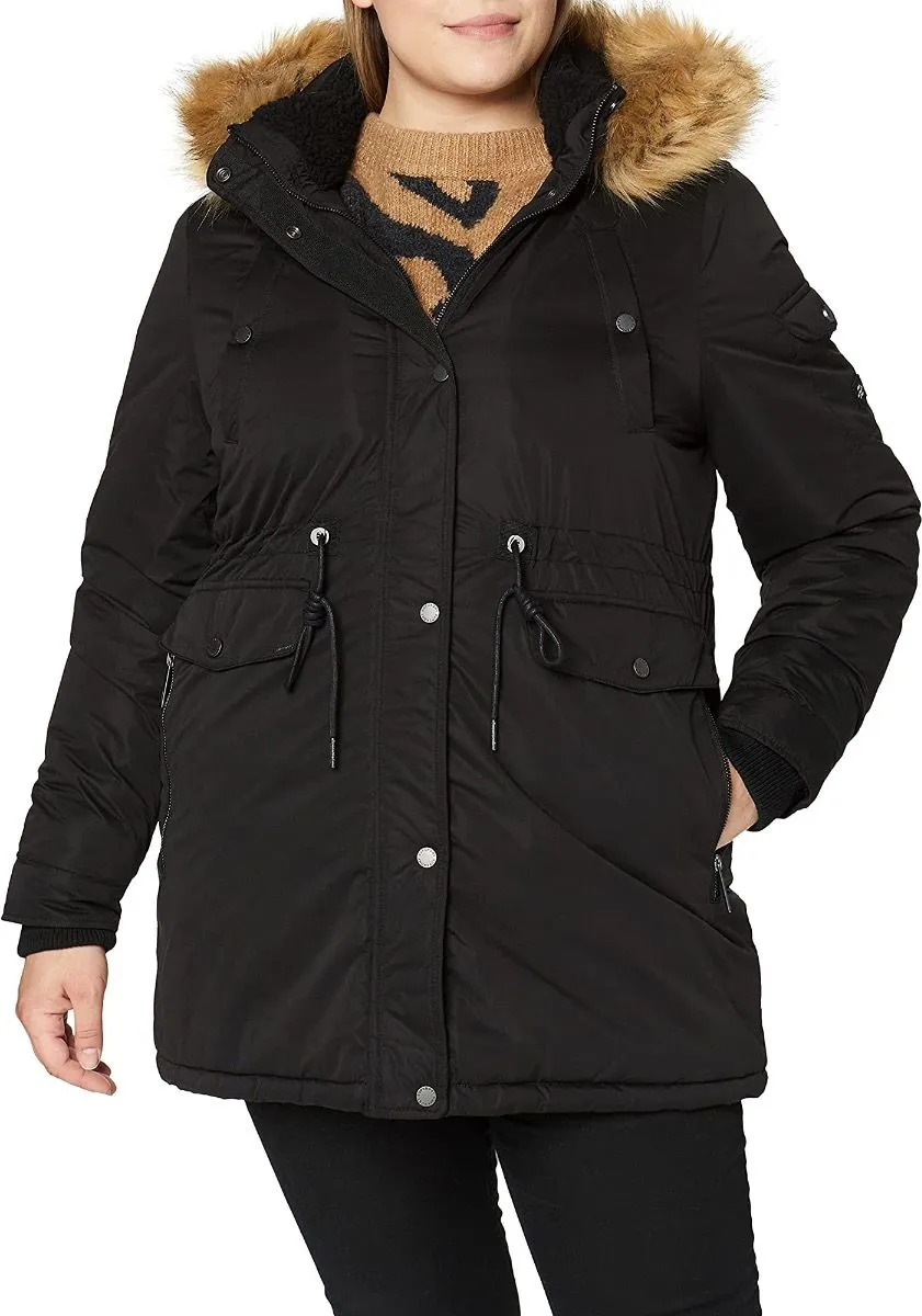 Superdry Women's Nadare Microfibre Parka Jacket Black