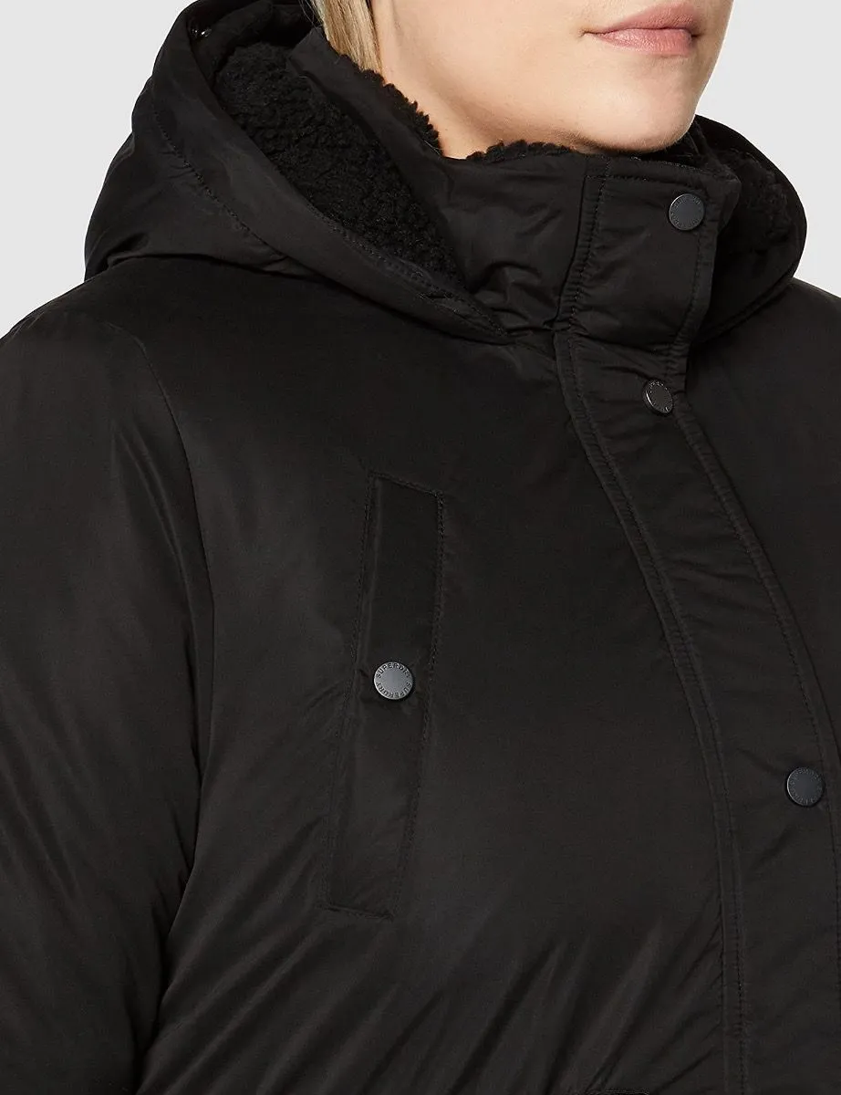 Superdry Women's Nadare Microfibre Parka Jacket Black