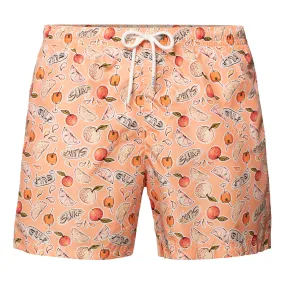 Swim Shorts with Drink Print