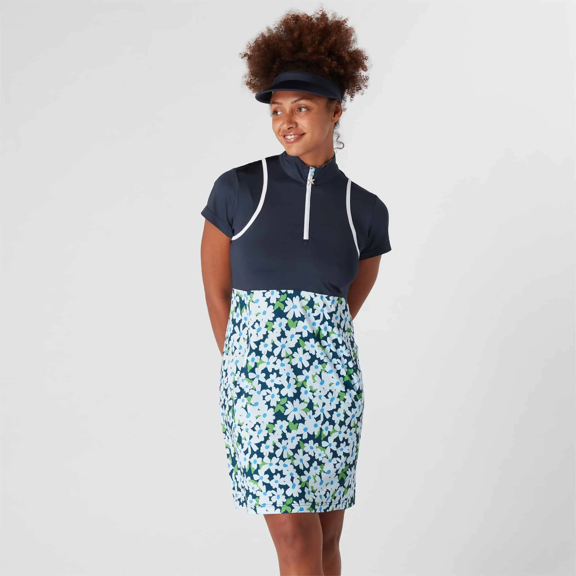 Swing Out Sister Bloom Cap Sleeve Daisy Chain Ladies Golf Dress