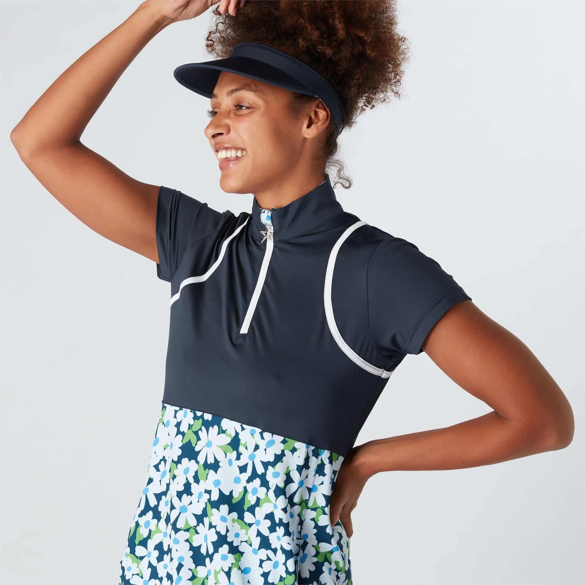 Swing Out Sister Bloom Cap Sleeve Daisy Chain Ladies Golf Dress