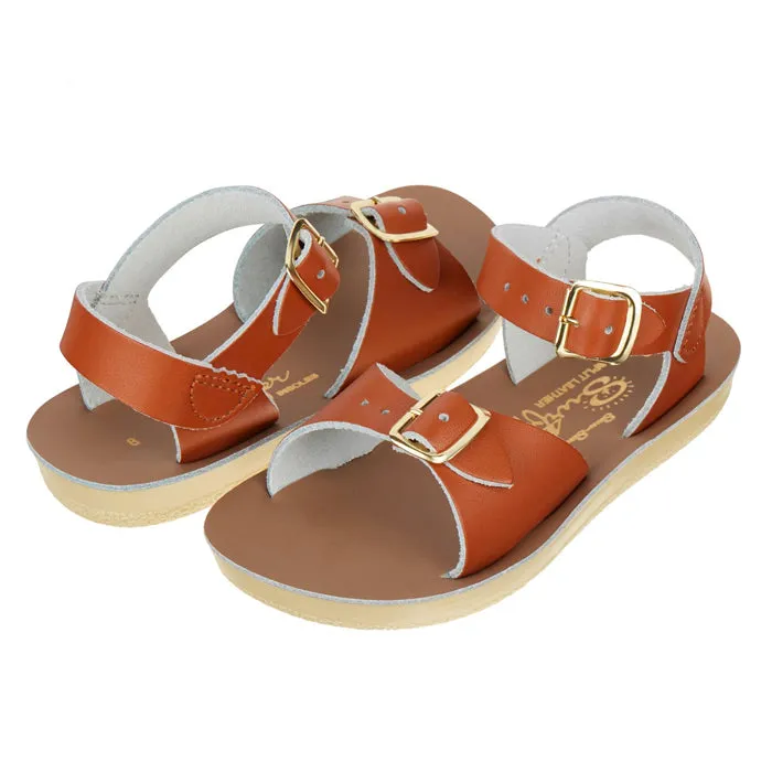 Tan Brown Child Sandals for Surfers in Salt Water