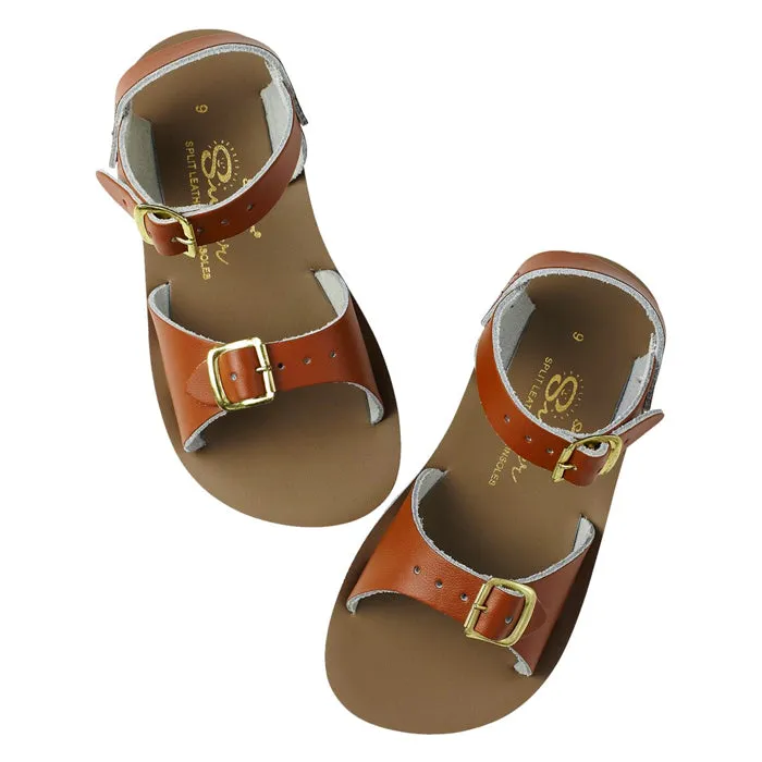 Tan Brown Child Sandals for Surfers in Salt Water