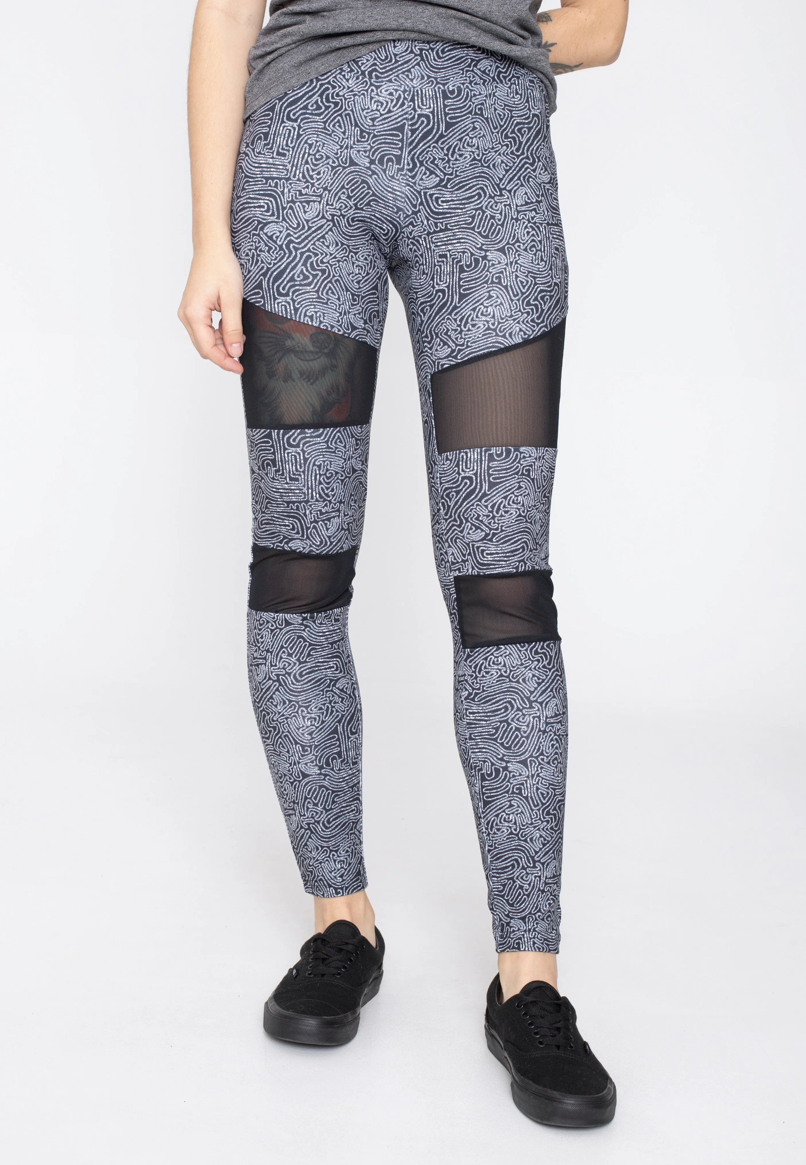 Tech Mesh AOP Blackzen Leggings