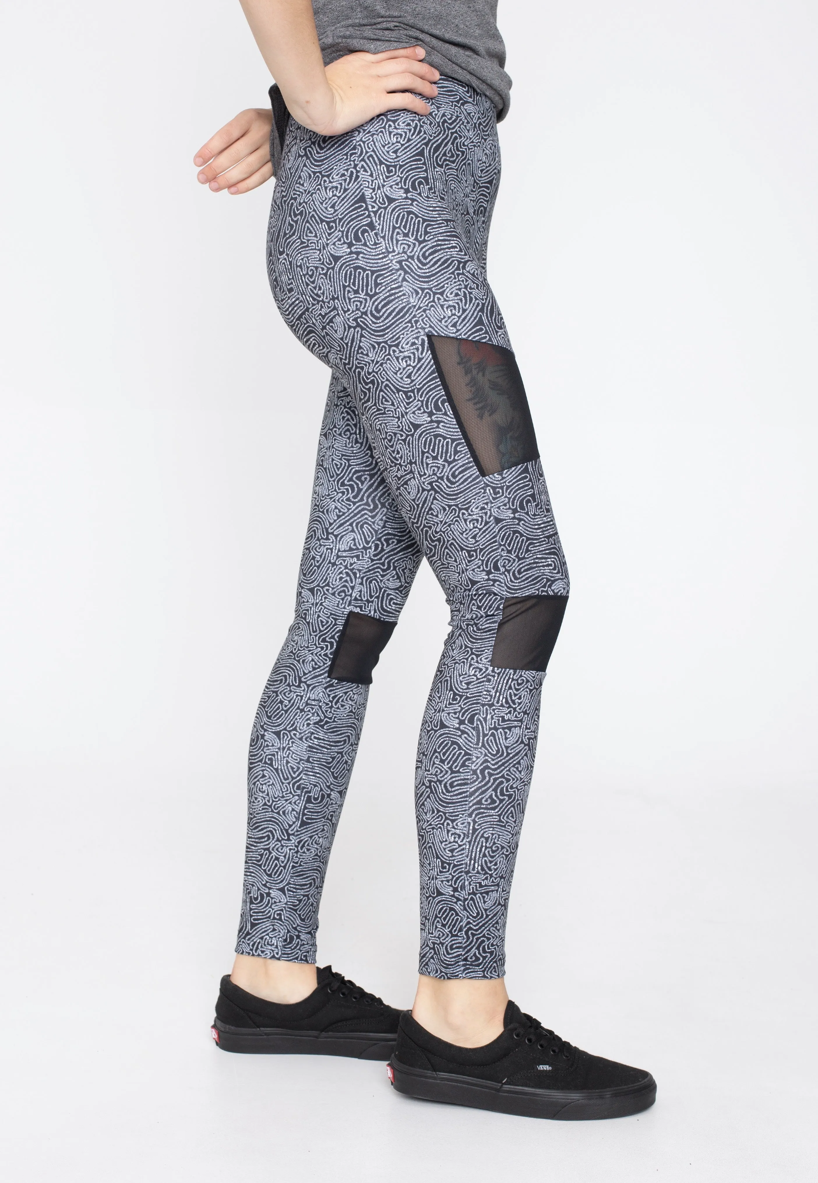 Tech Mesh AOP Blackzen Leggings