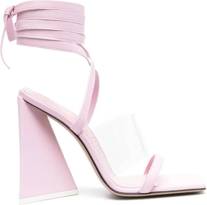 Pink Isa Ankle-Tie Sandals by The Attico