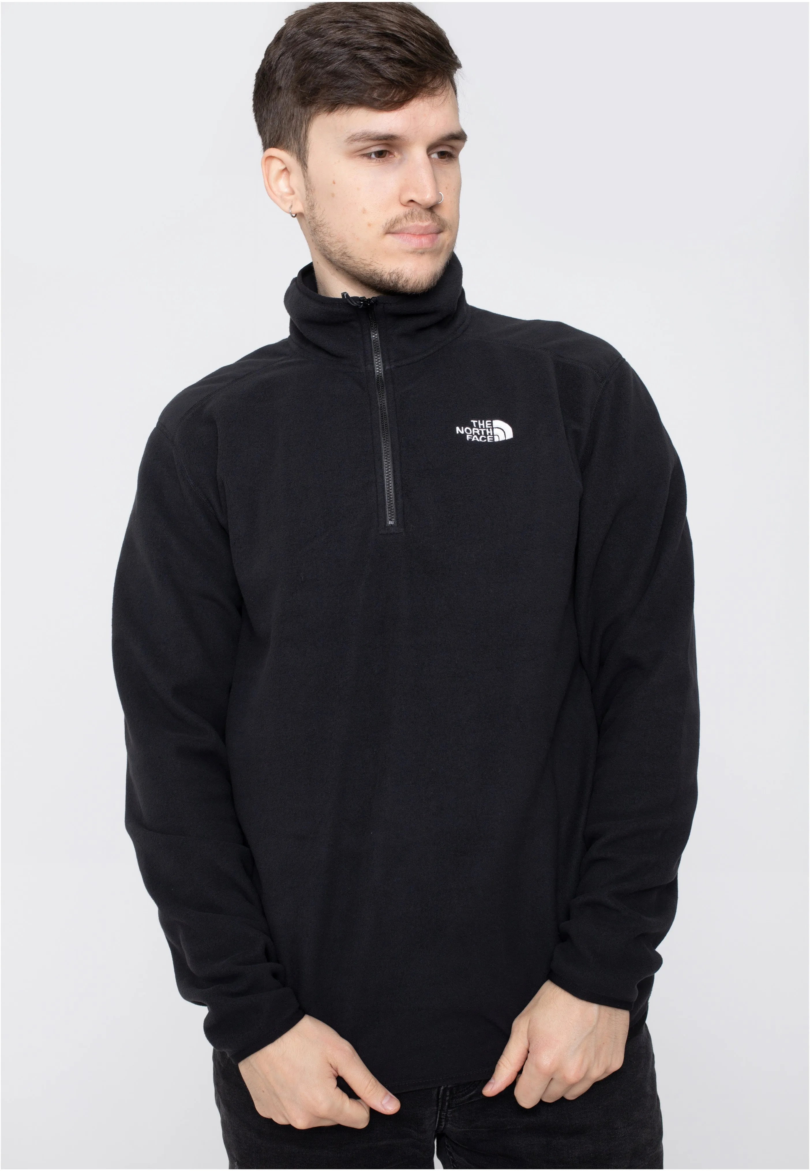 The North Face 100 Glacier 1/4 Zip EU Black - Pullover - Shop Now