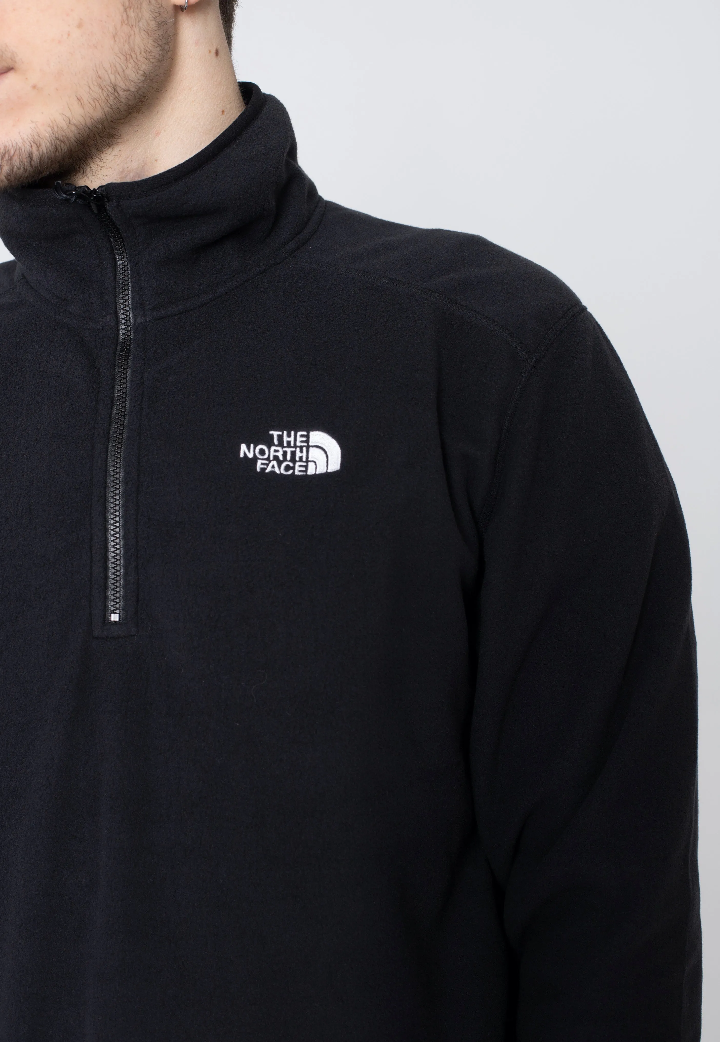 The North Face 100 Glacier 1/4 Zip EU Black - Pullover - Shop Now