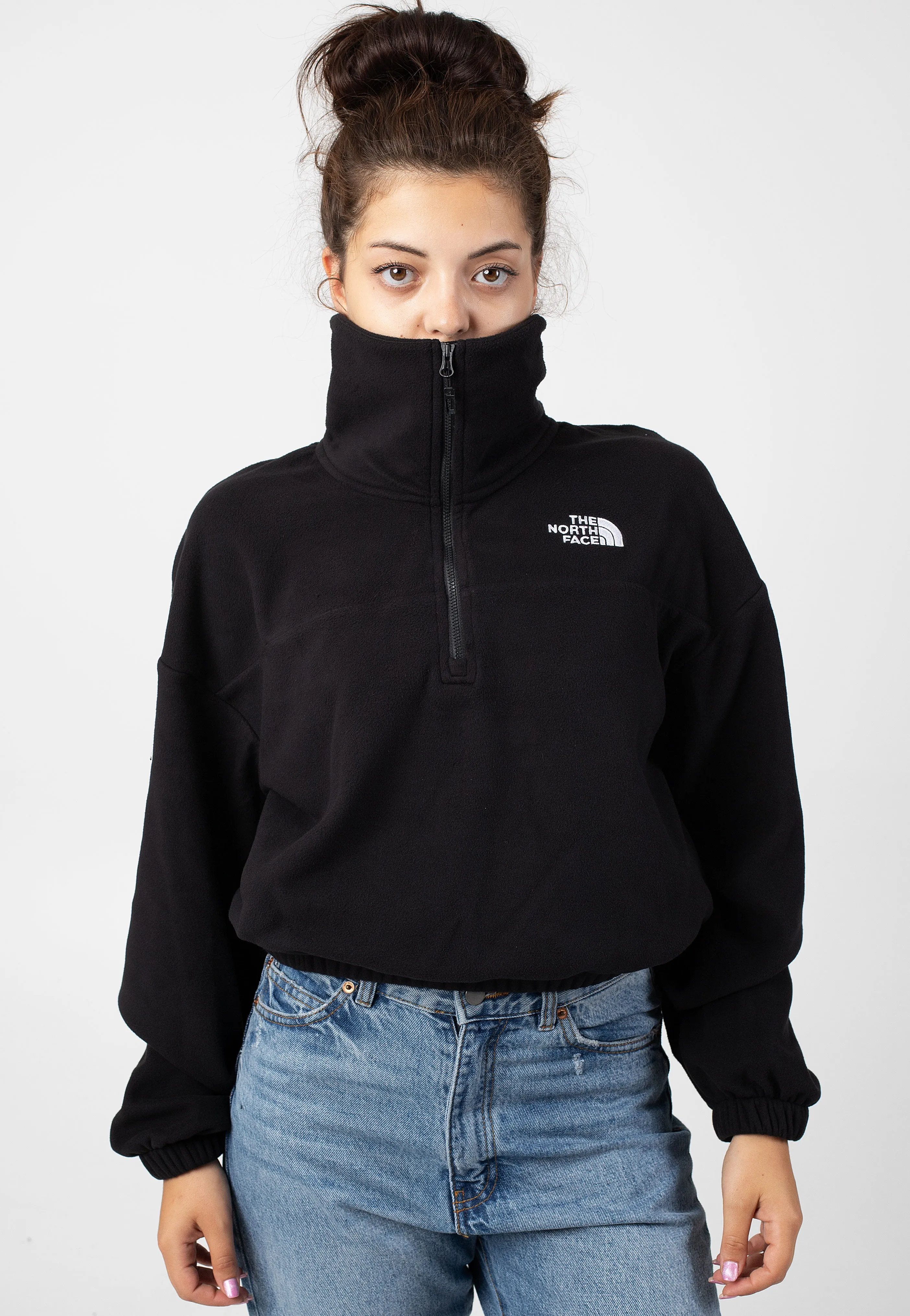 The North Face 100 Glacier Half Zip Pullover - TNF Black