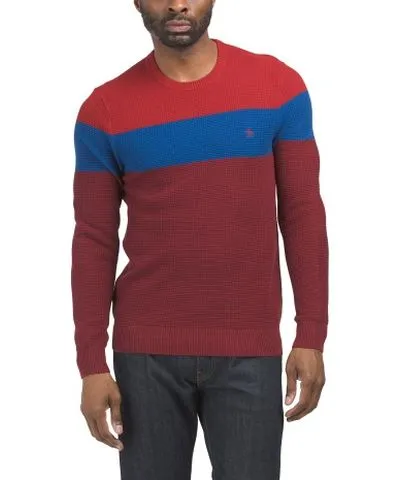 Men's Waffle Knit Striped Sweater at Tj Maxx