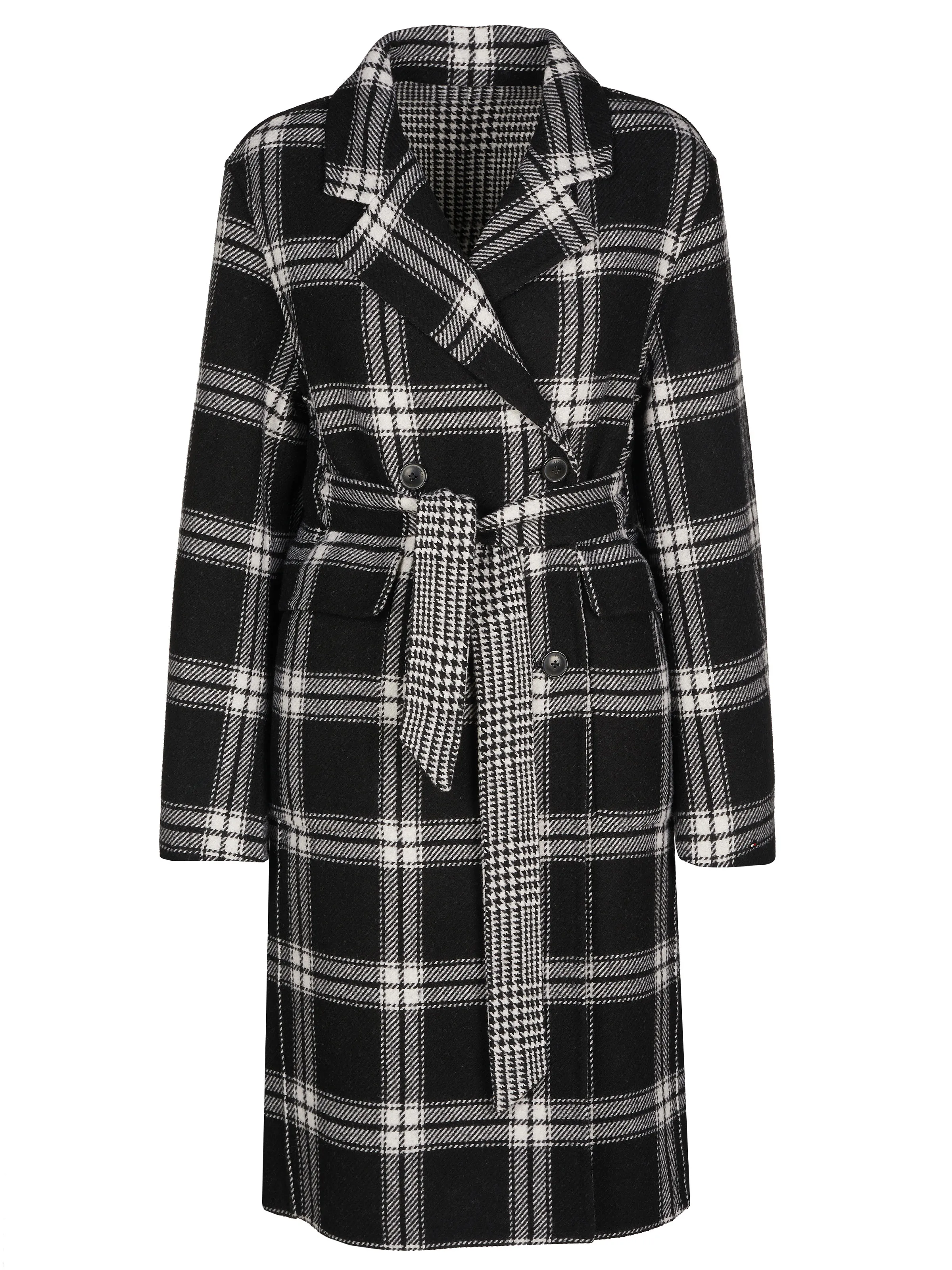 Tommy Hilfiger reversible black and white coat.