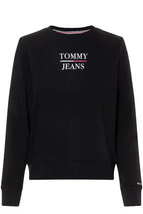 Tommy Hilfiger Women's Black Middle Logo Sweatshirt