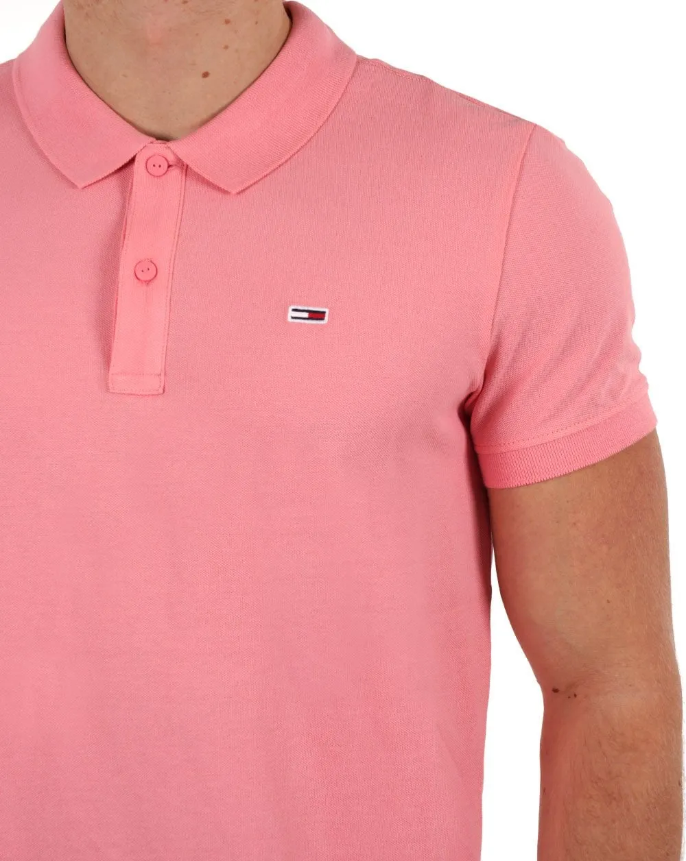 Tommy Jeans Tickled Pink Slim Placket Polo