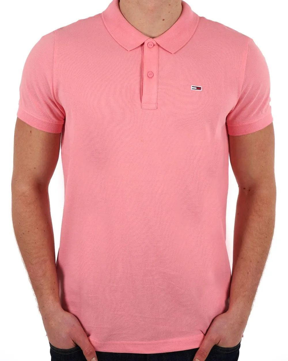 Tommy Jeans Tickled Pink Slim Placket Polo