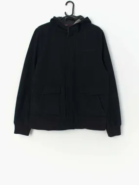 Top Man medium black hooded jacket