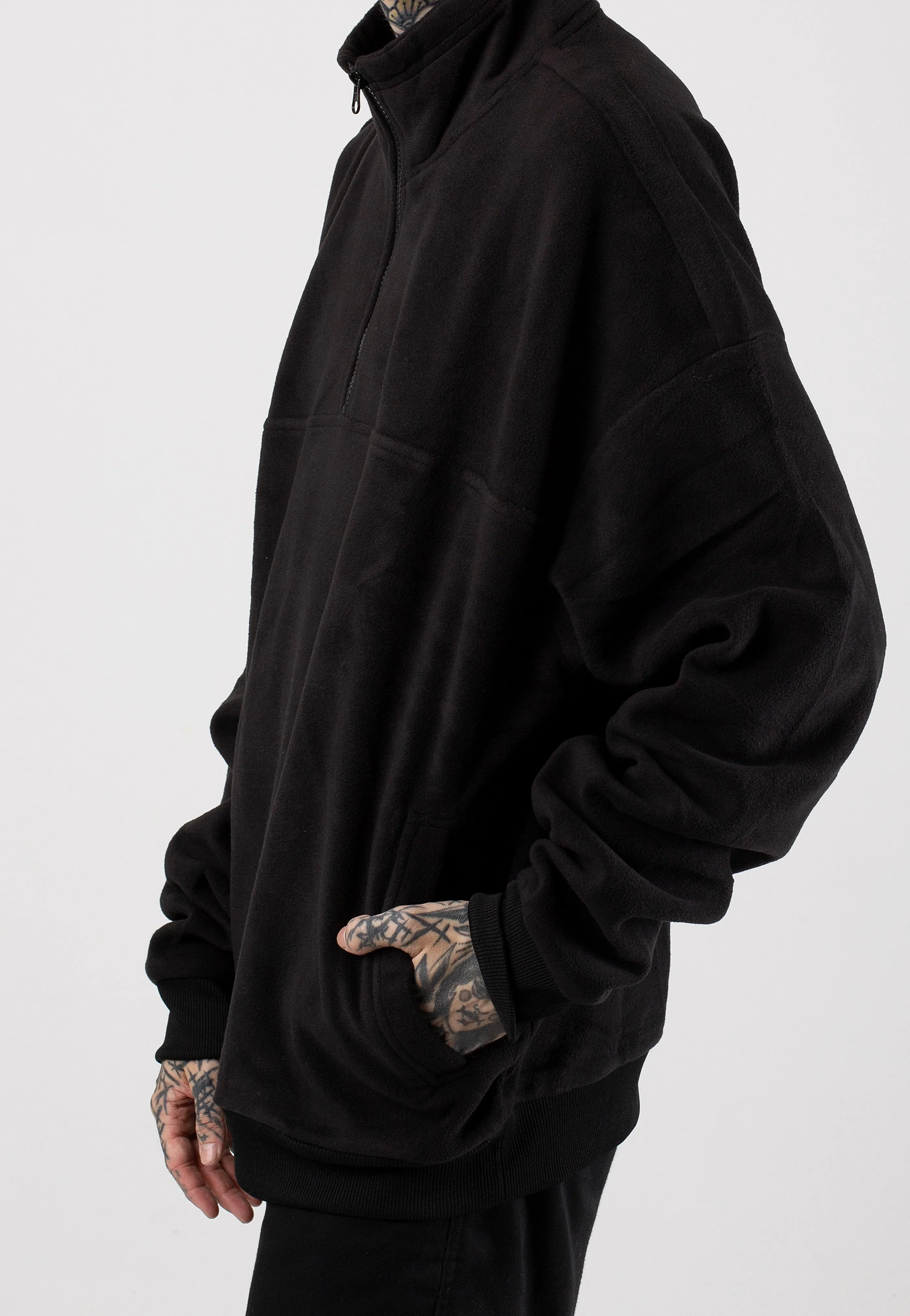 Urban Classics Basic Polar Fleece Black Pullover