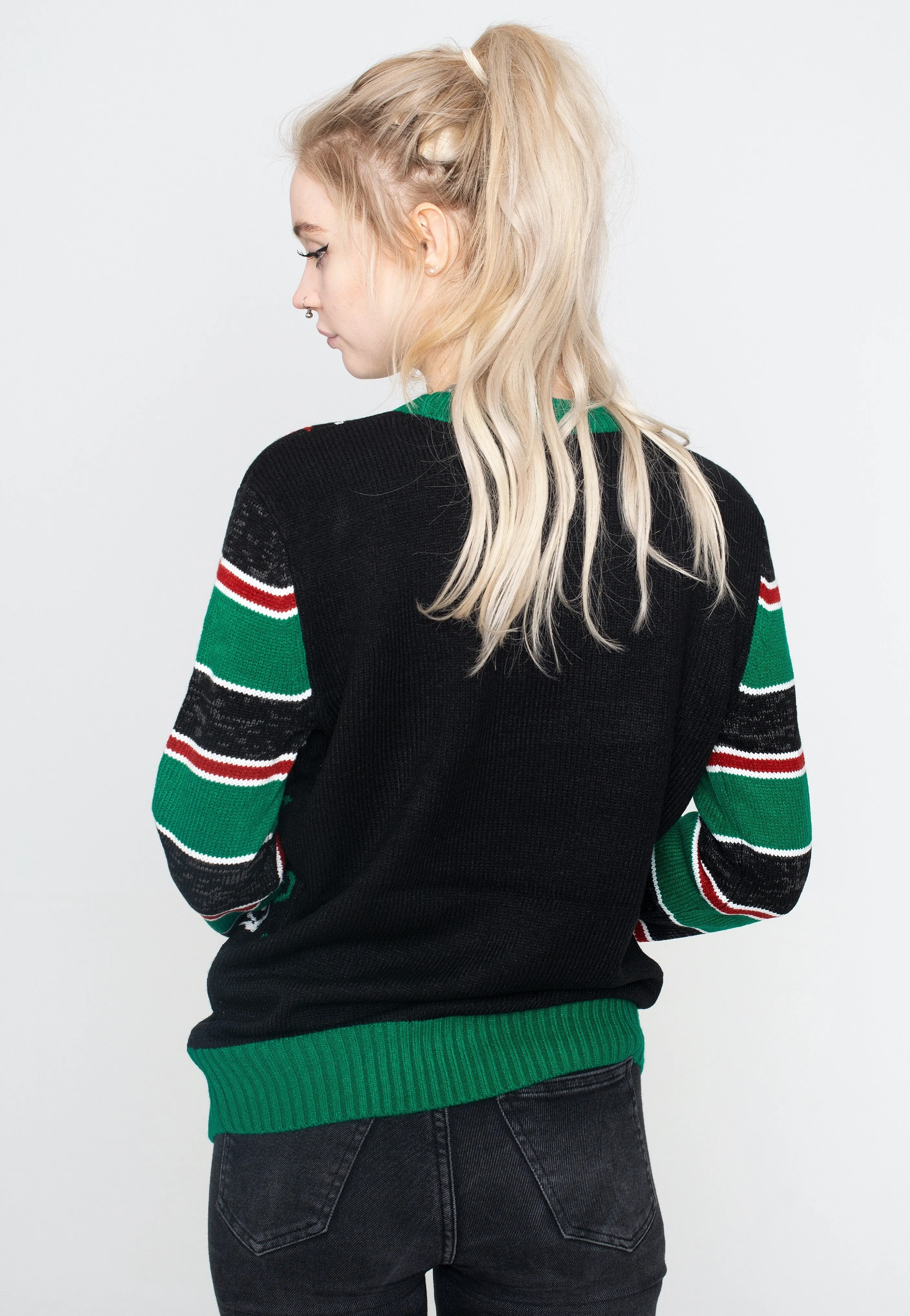 Urban Classics Black X-Mas Green Savior Christmas Pullover