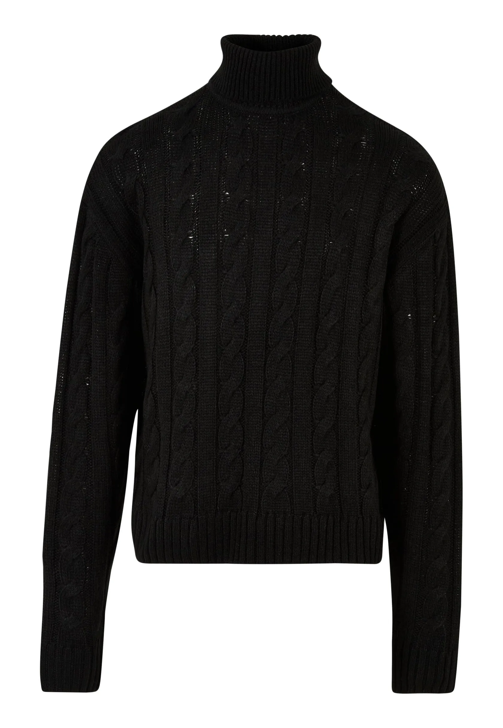 Urban Classics Boxy Roll Neck Black Pullover