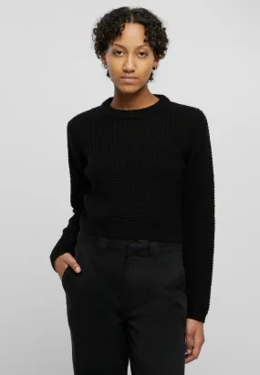 Urban Classics Short Waffle Black Pullover