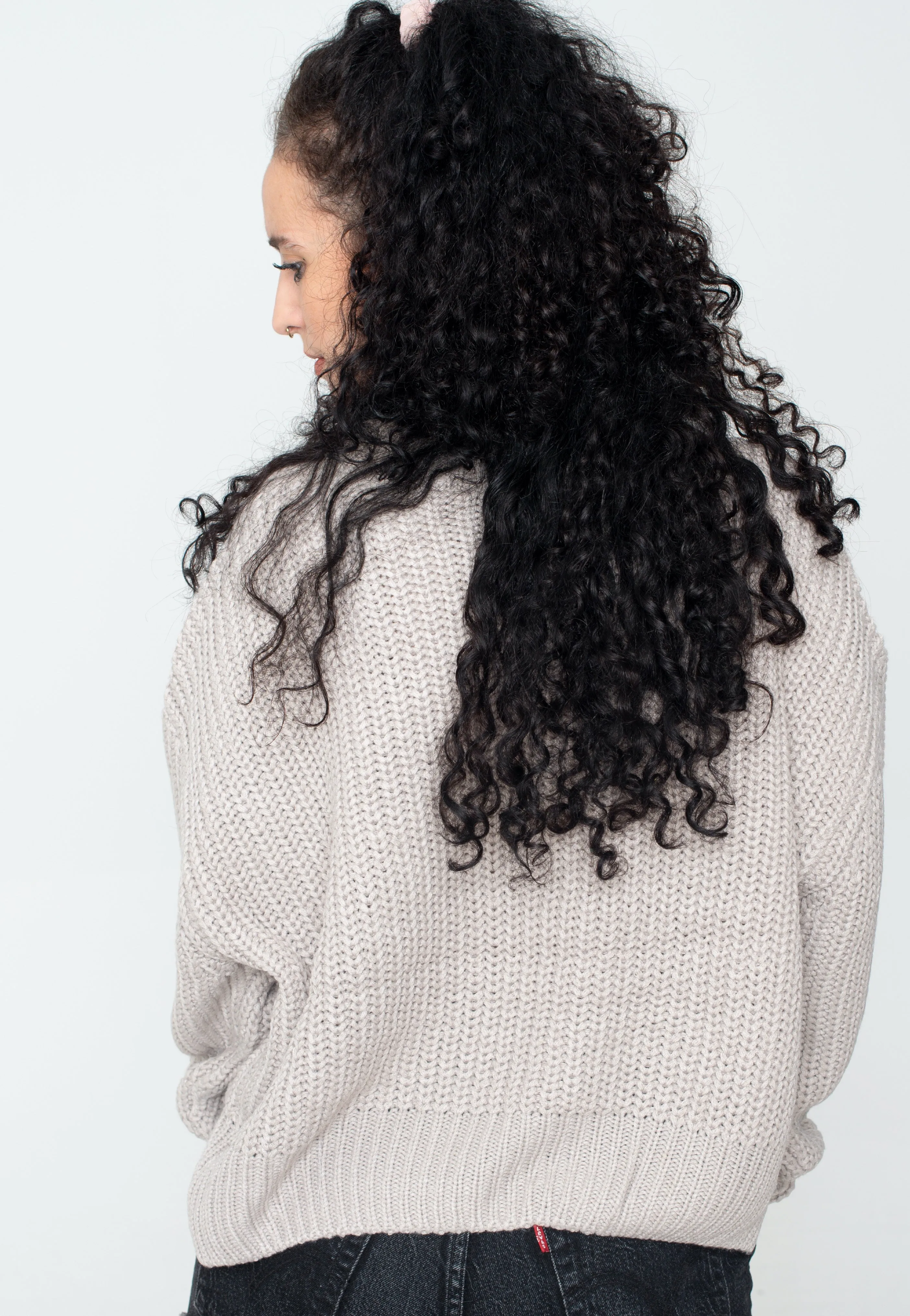 Urban Classics Wide Oversize Warmgrey Pullover for Women