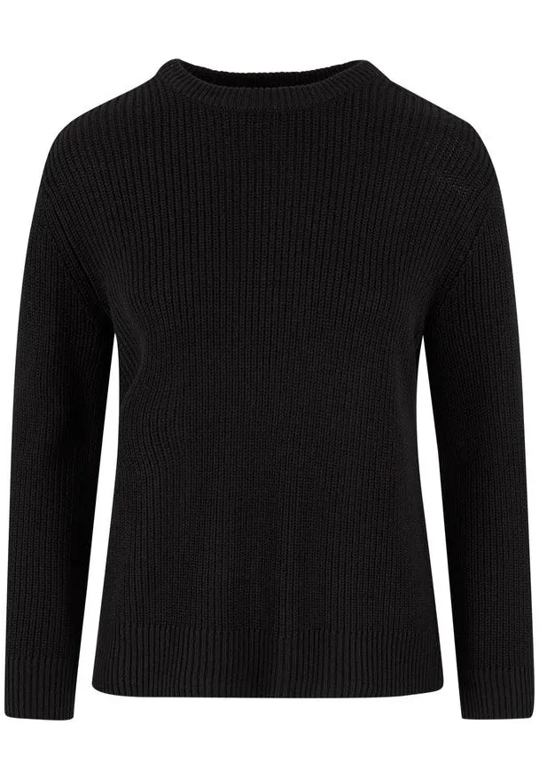 Urban Classics Women's Rib Knit Black Pullover