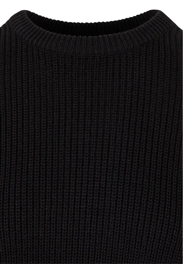 Urban Classics Women's Rib Knit Black Pullover