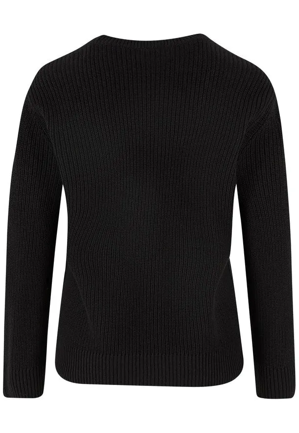 Urban Classics Women's Rib Knit Black Pullover